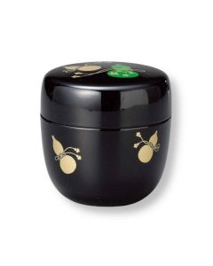 CÉRÉMONIE DU THÉ JAPONAIS NATSUME MATCHA CADDY BLACK GOURD