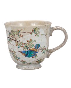 KUTANI WARE TASSE JAPONAISE KAWASEMI KINGFISHER